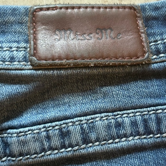 Miss Me Western Mid Rise Flare Jeans Longhorn Horseshoe Turquoise Size 36 - Picture 10 of 13